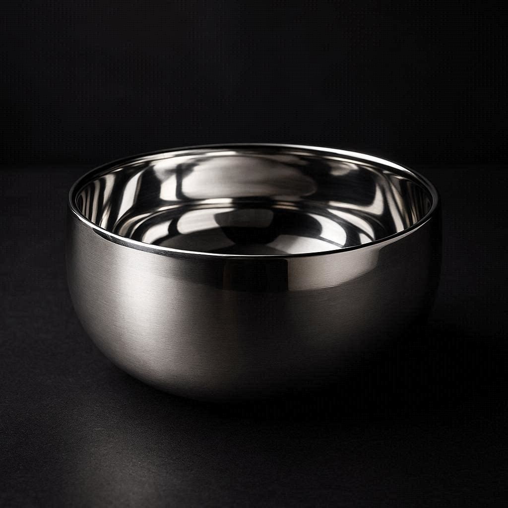 Luxury Stainless Steel Shaving Soap Bowl & Lid
